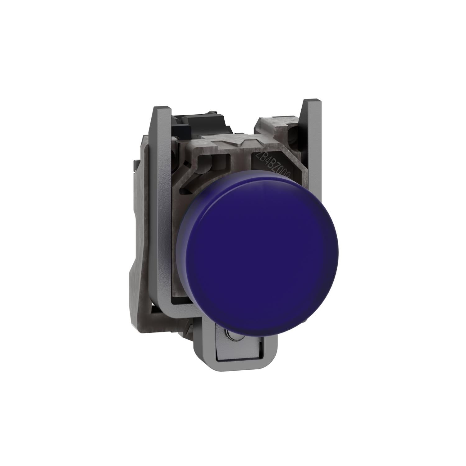 XB4BVM6-Luz-piloto-XB4,-22mm,-metalica,-azul,-lente-simple-con-LED-integral,-230...240-VAC