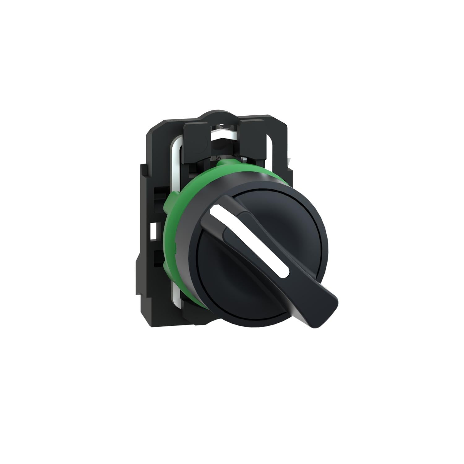 XB5AD21-Harmony-XB5,-Interruptor-Selector,-plastic-black,-Ø22,-2-positions,-stay-put,-1-NO