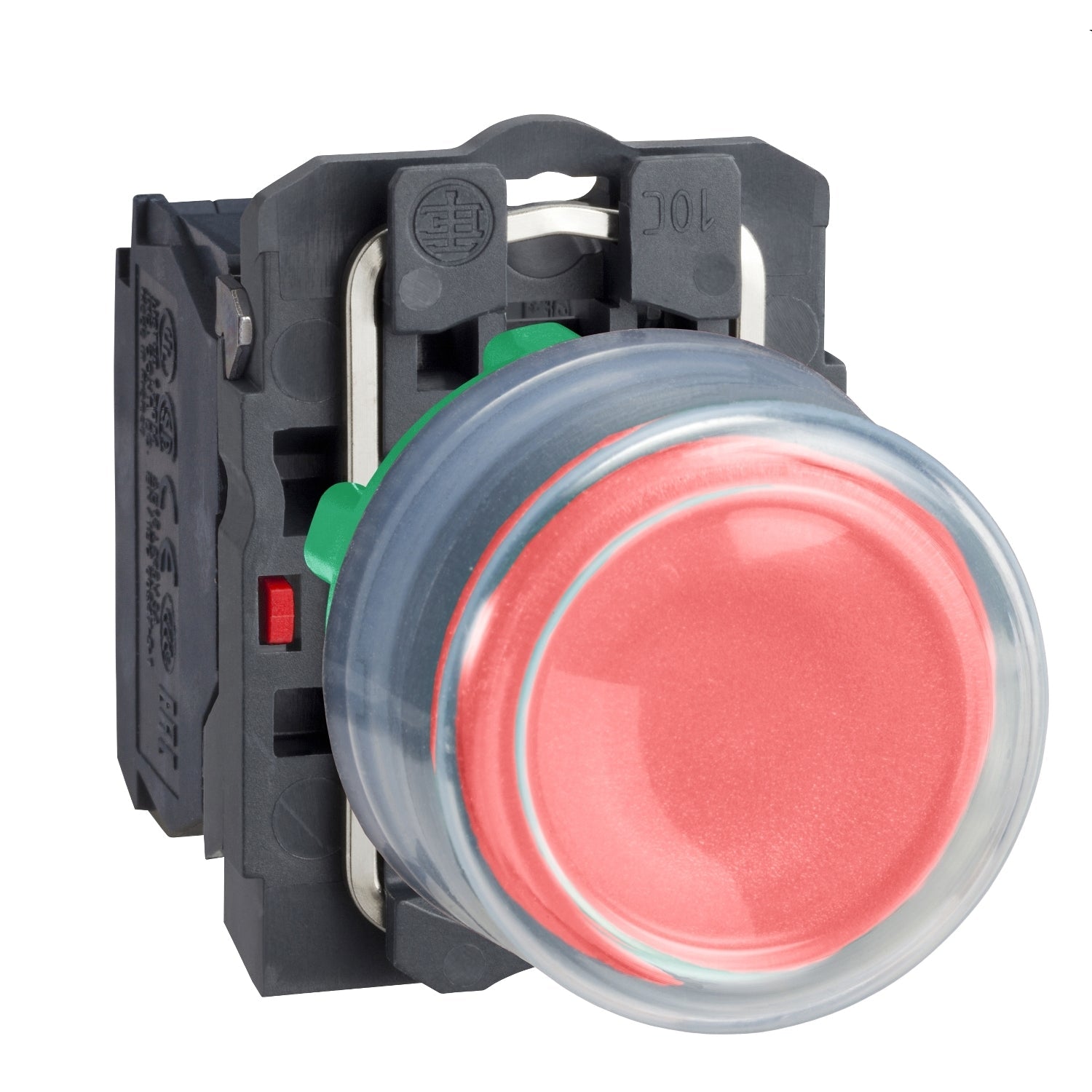 XB5AP42-Pulsador-rojo-Ø-22mm,-retorno-de-resorte,-1-NC