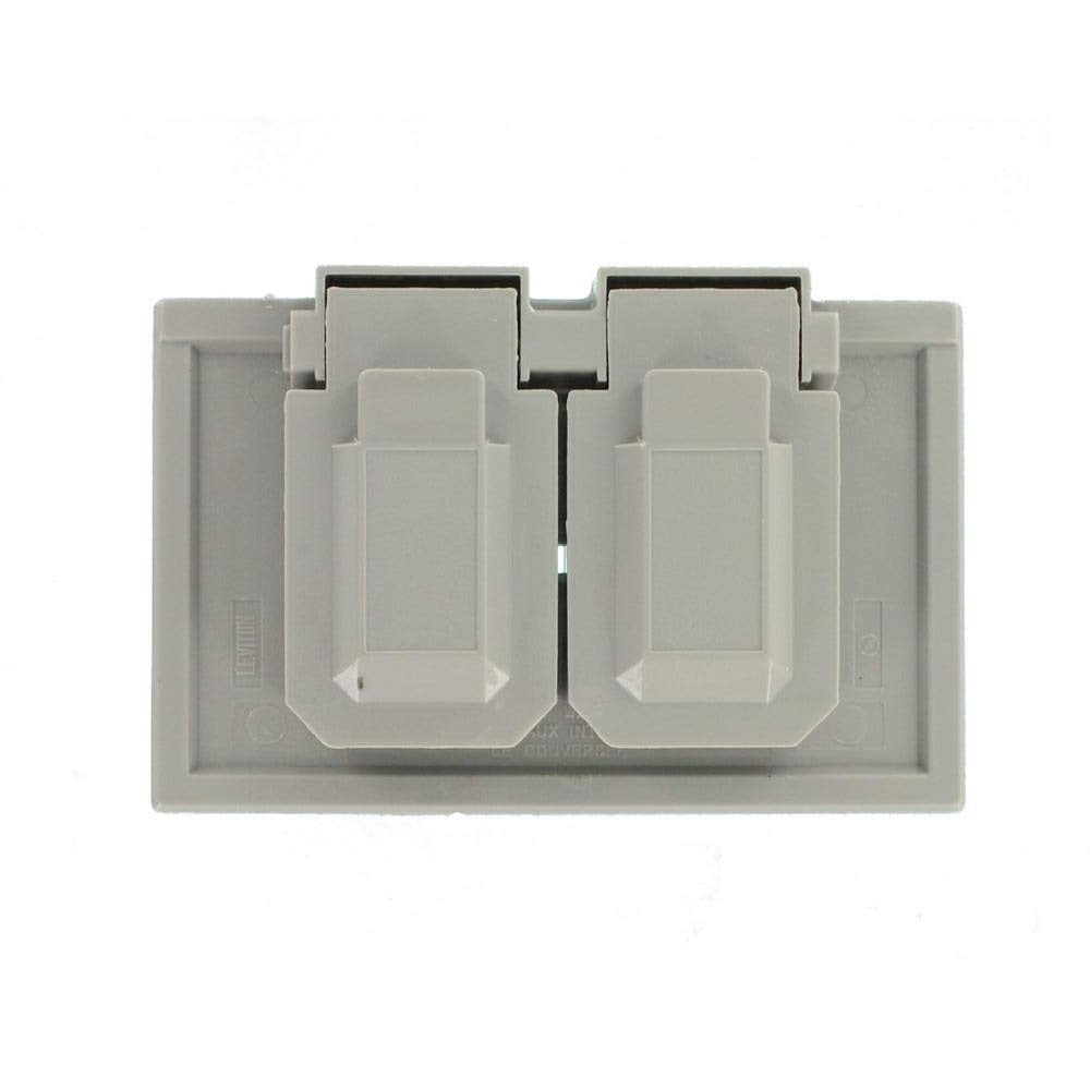 4976-GY-PLACA-HERMETICA-HORIZONTAL-PARA-TOMACORRIENTE-DUPLEX-TERMOPLASTICO