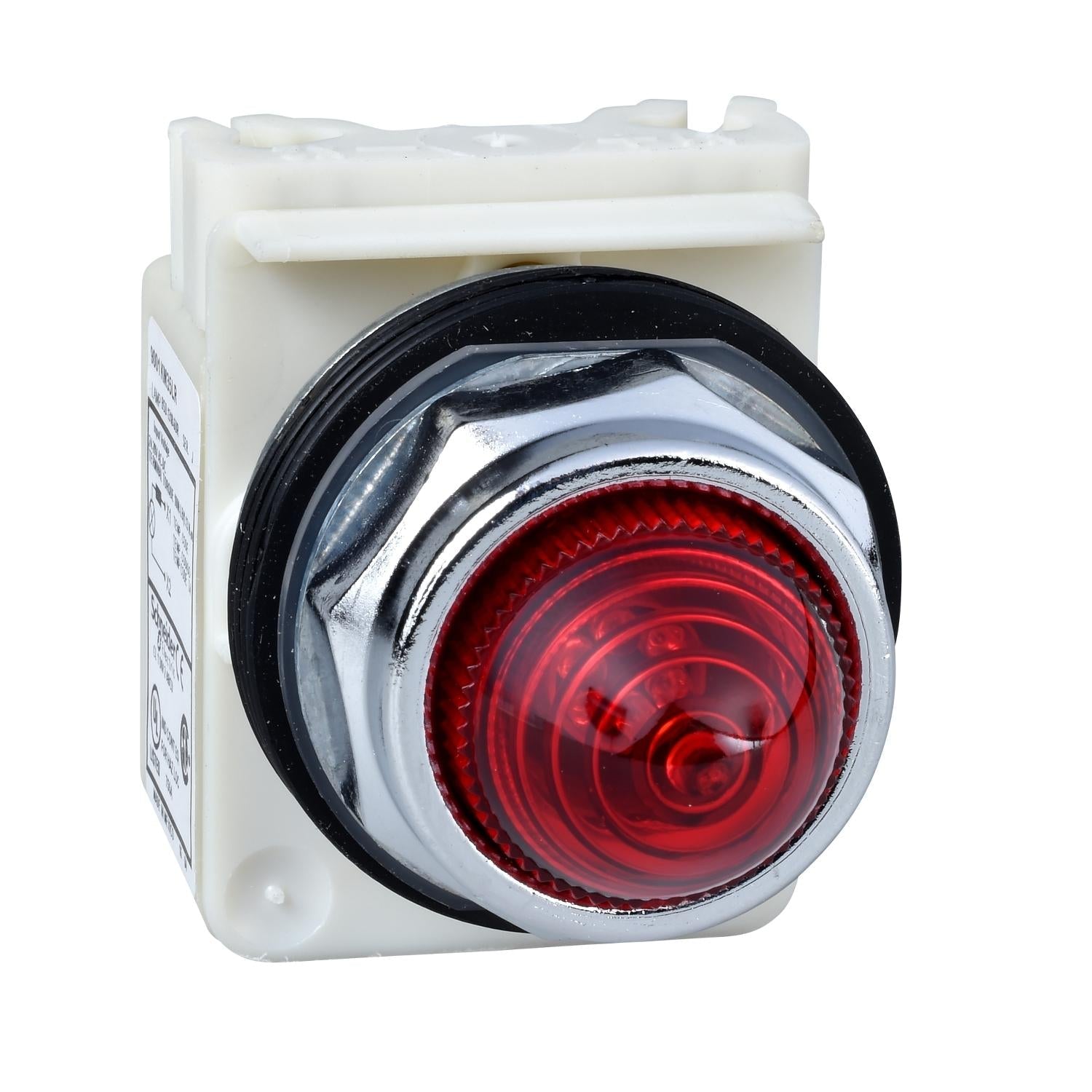 9001KP38LRR9-Luz-Piloto,-metalico,-Ø-30mm,-rojo-LED-integrado,-120-V