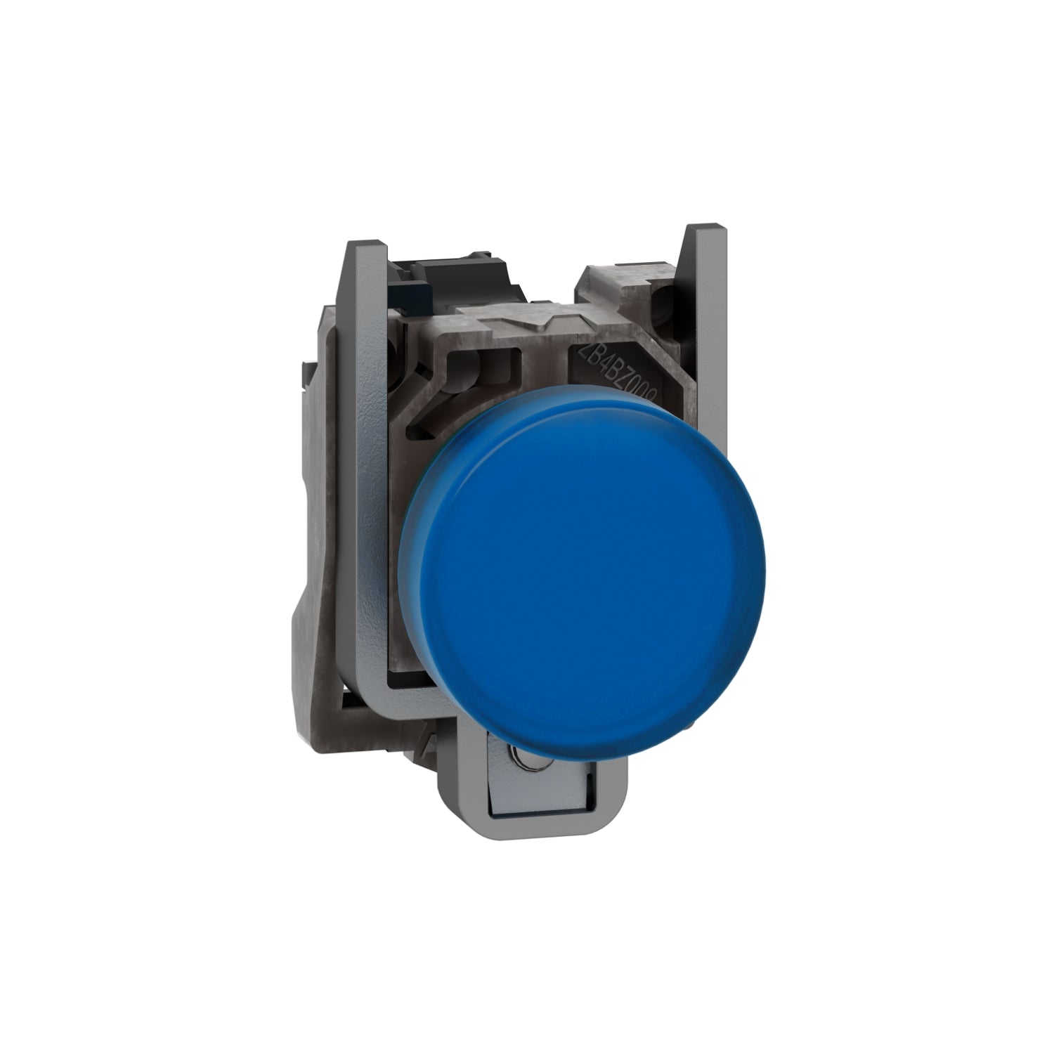 XB4BVG6-Luz-piloto-XB4,-22mm,-metalica,-azul,-lente-simple-con-LED-integral,-110…120-VAC