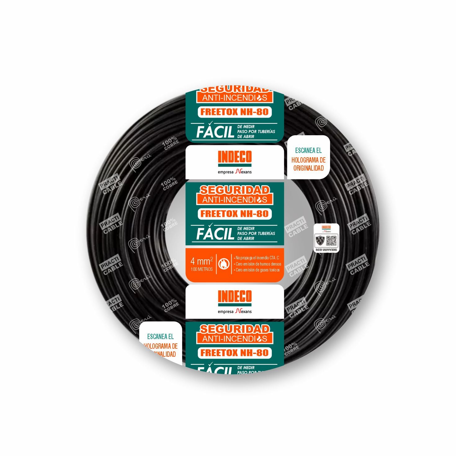 CABLE NH-80 4MM2 750V LIBRE HALOGENO NEGRO