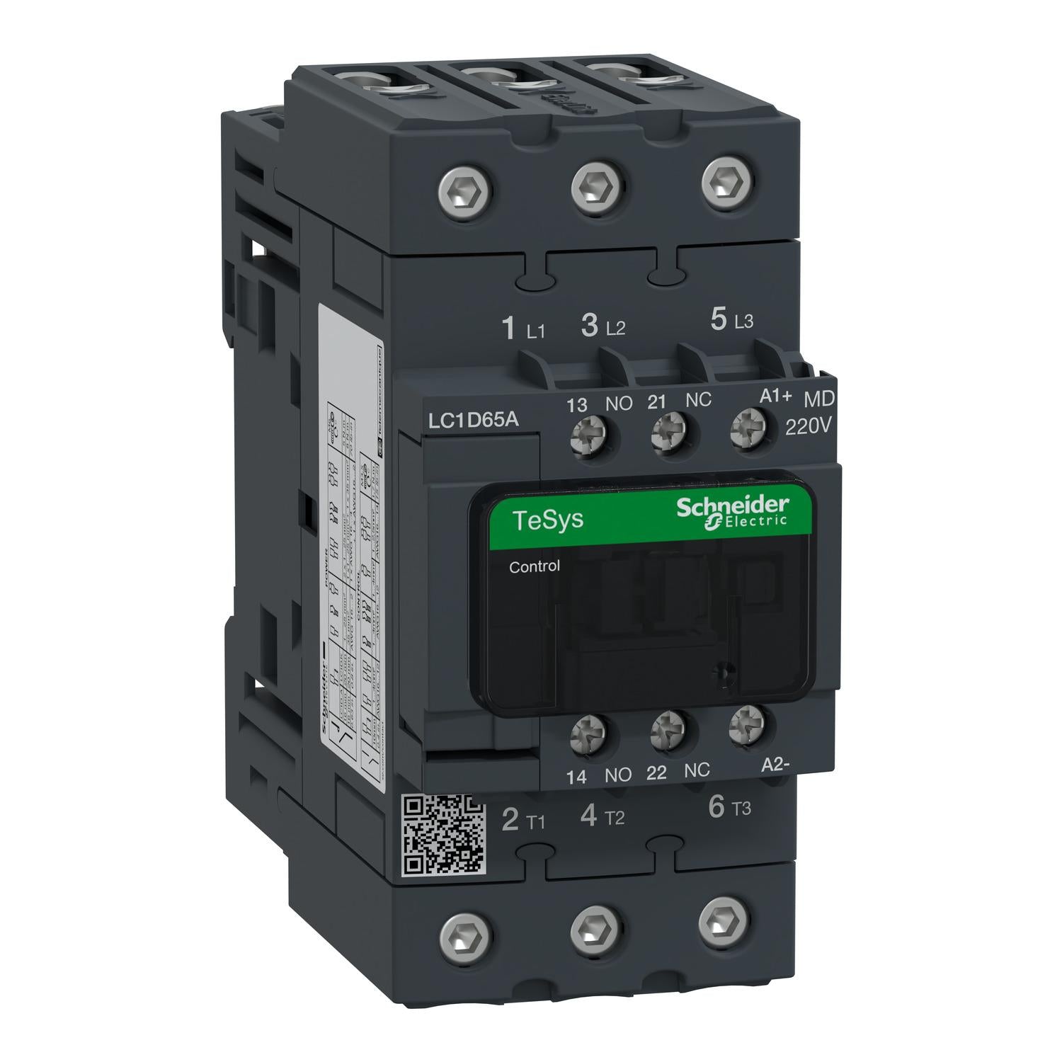 LC1D65AMD-Contactor-3P-Evlk-65A-440V-Ac3-220-Vcc