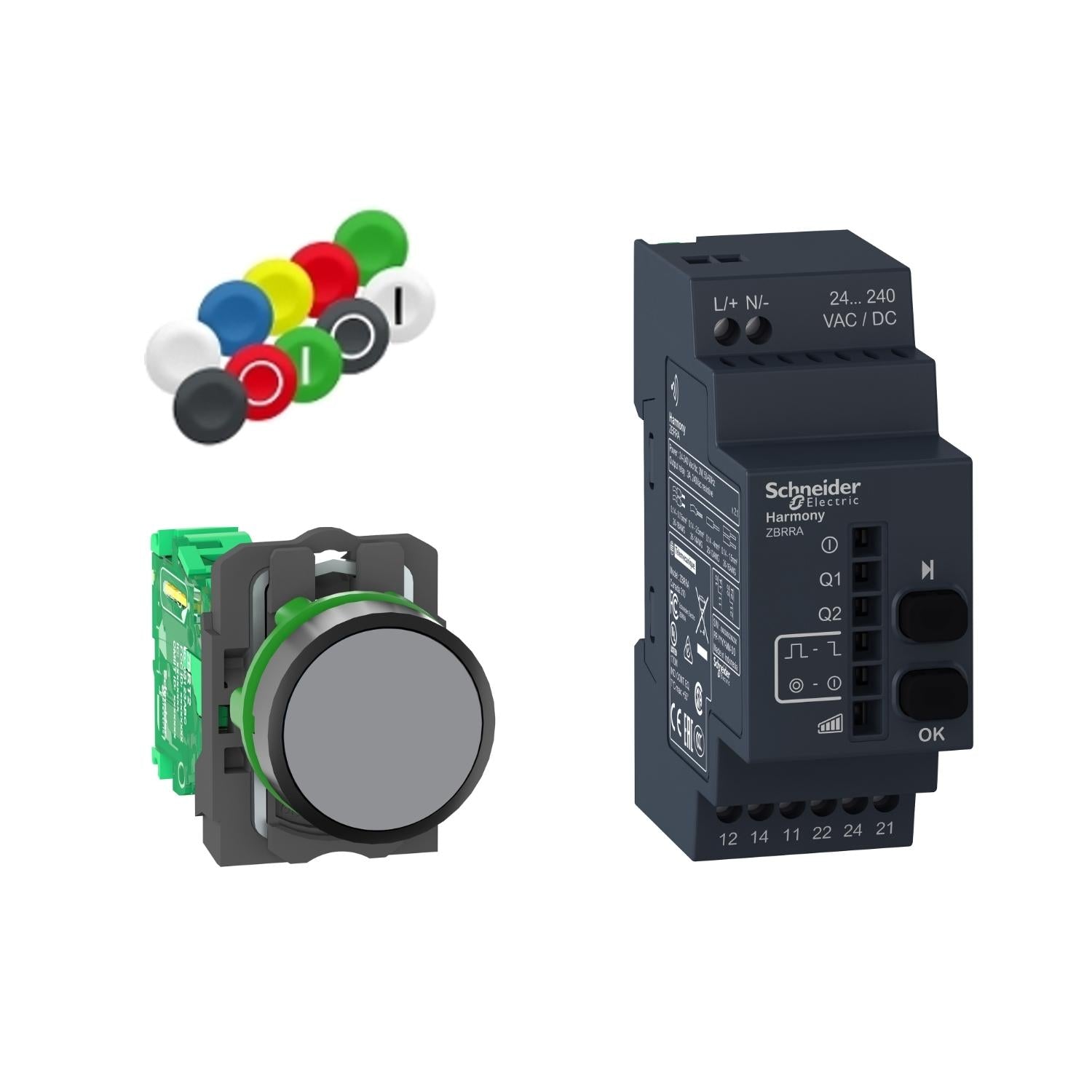 XB5RFA02-Pack-Pulsador-Inalámbrico-XB5R,-Trans+Recep-programable,-24…240-V-AC/DC