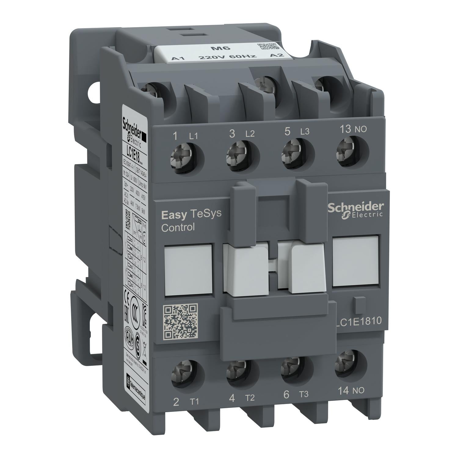 LC1E1810M6-Contactor-EasyPact-TVS-3P(3-NO)-AC3-18A-220-VAC