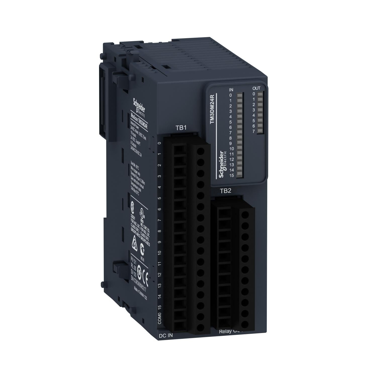 TM3DM24R-Módulo-discreto-de-entrada/salida,-Modicon-TM3,-24-IO-(16-inputs,-8-relay-outputs,-screw)-24-VDC