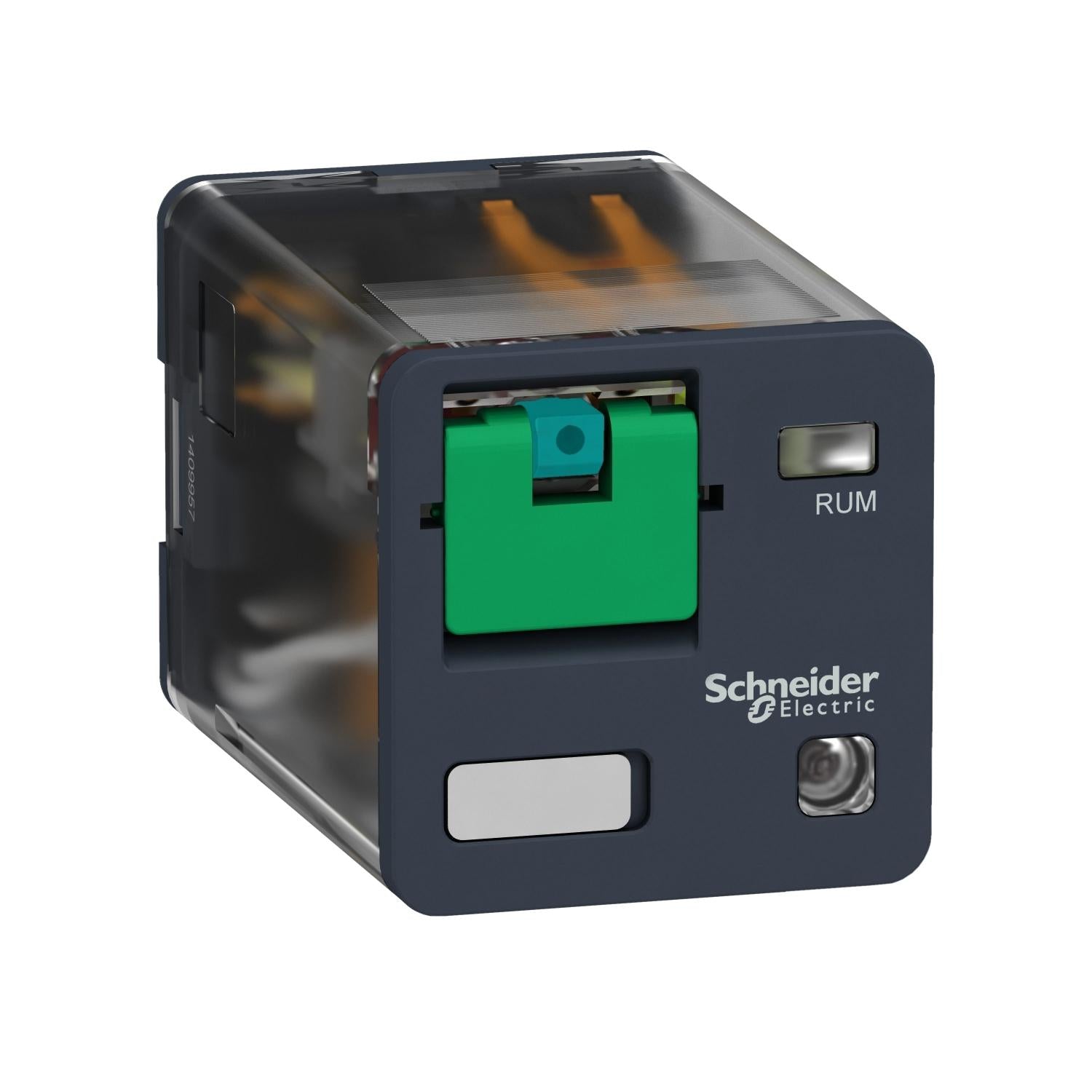 RUMC32BD-Harmony,-Relé-enchufable-universal,-10-A,-3-CO,-with-LED,-with-lockable-test-button,-24-V-DC
