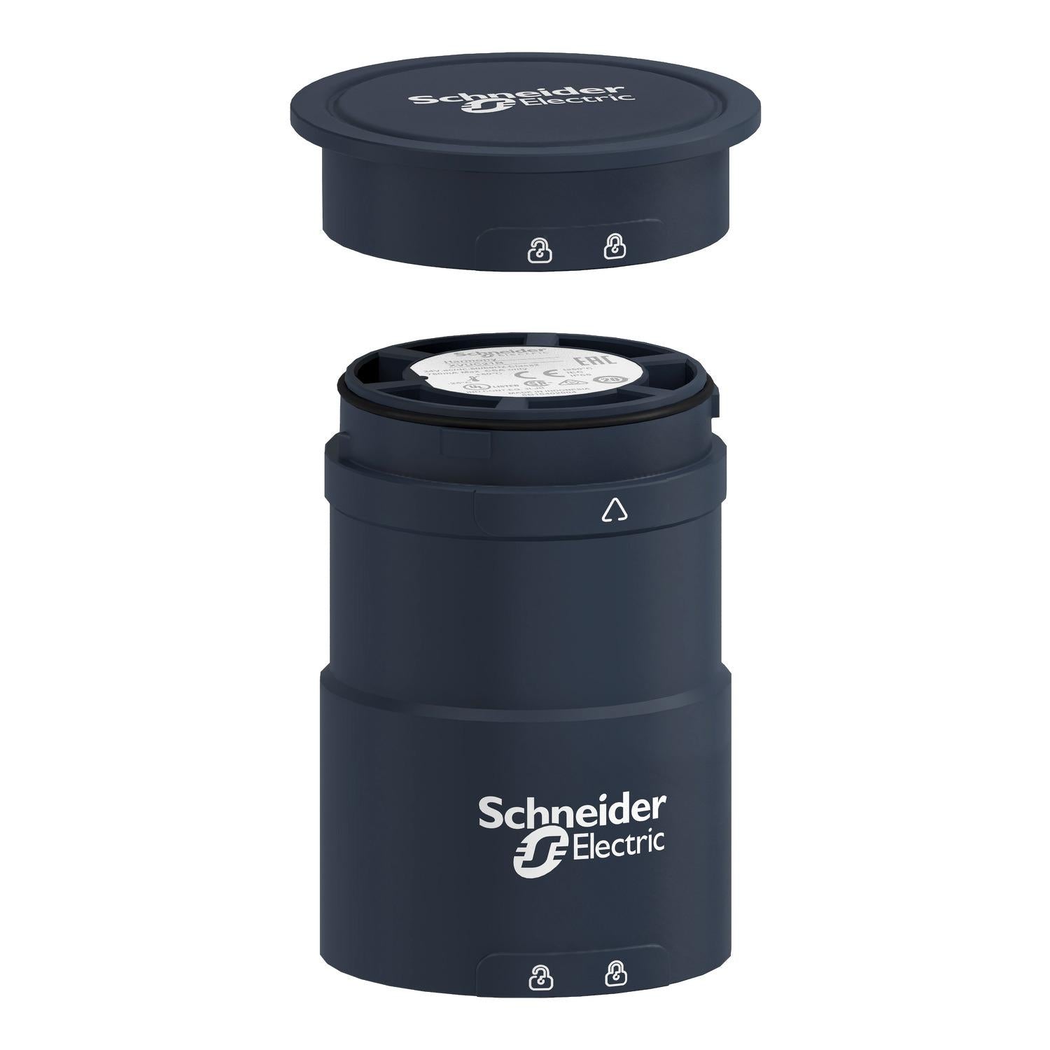 XVUC21B-Harmony-XVU,-Unidad-base-+-cobertura-para-torres-de-luz-modulares,-black,-Ø60,-24-V-AC/DC