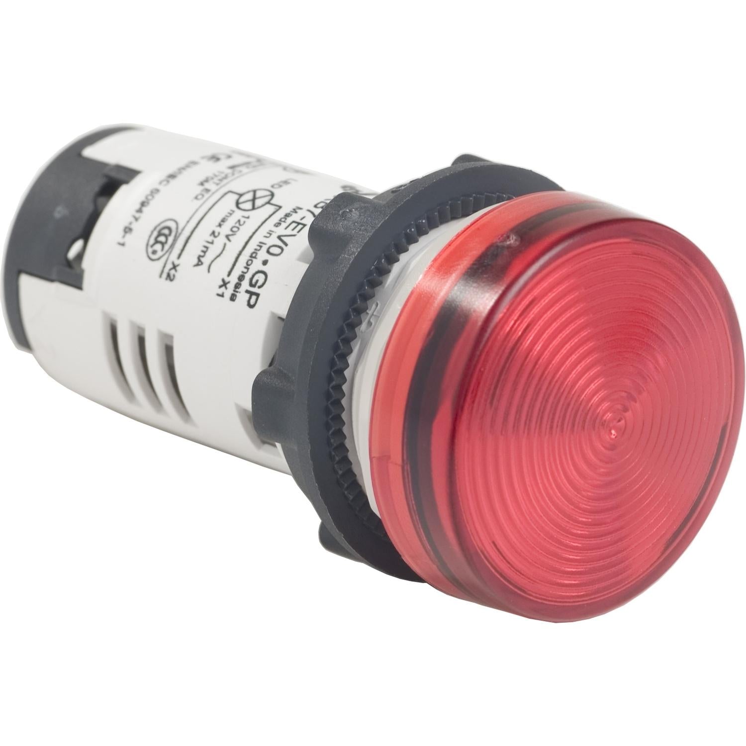 XB7EV04GP-Luz-piloto-redonda-rojo-Ø-22mm,-terminal-de-abrazadera-de-tornillo,-LED-incorporado,-120-V