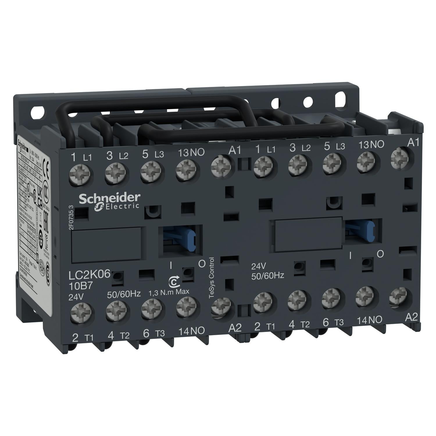 LC2K0910E7-TeSys-K-reversing-contactor-,-3P-,-AC-3-<=-440-V-9-A-,-1-NO-,-48-V-AC-coil
