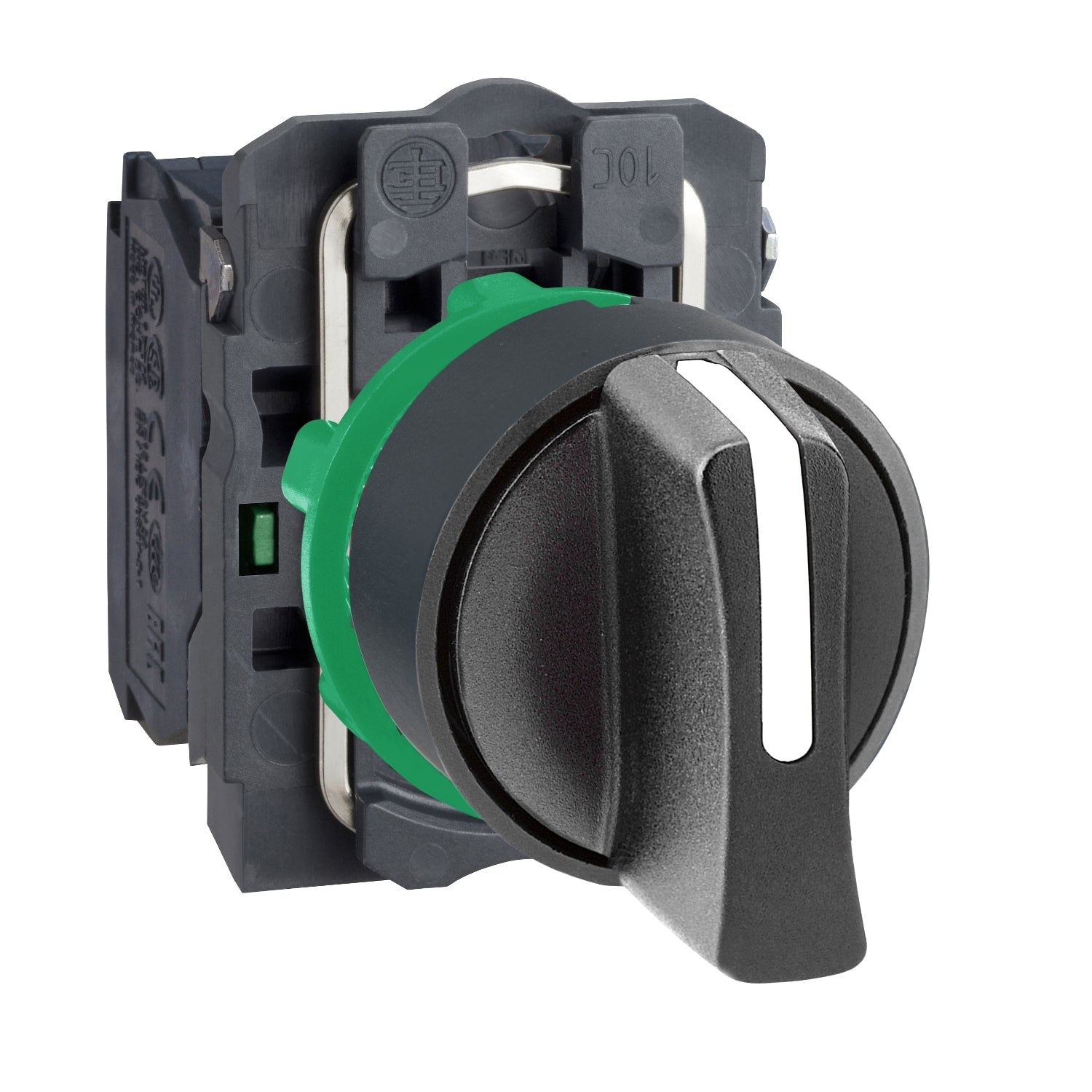XB5AD33-Harmony-XB5,-Interruptor-Selector,-plastic,-black,-Ø22,-3-positions,-stay-put,-2-NO