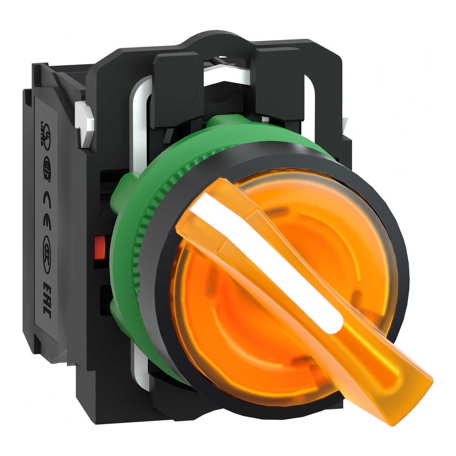 XB5AK125M5-Interruptor-selector-naranja-luminoso-Ø-22mm,-2-posiciones,-240-V,-1-NA-+-1-NC