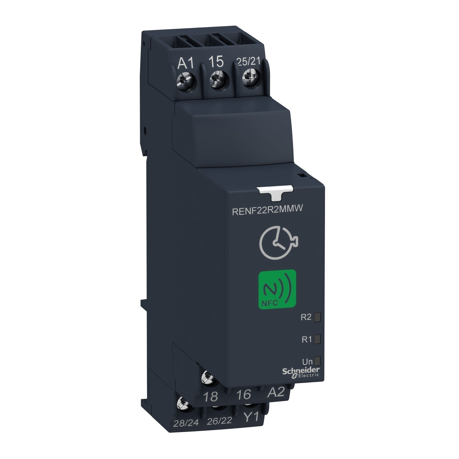 RENF22R2MMW-Relé-temporizador-modular-NFC-Harmony,-8-A,-2-CO,-0,1-s...999-h,-24...240-V-CA/CC