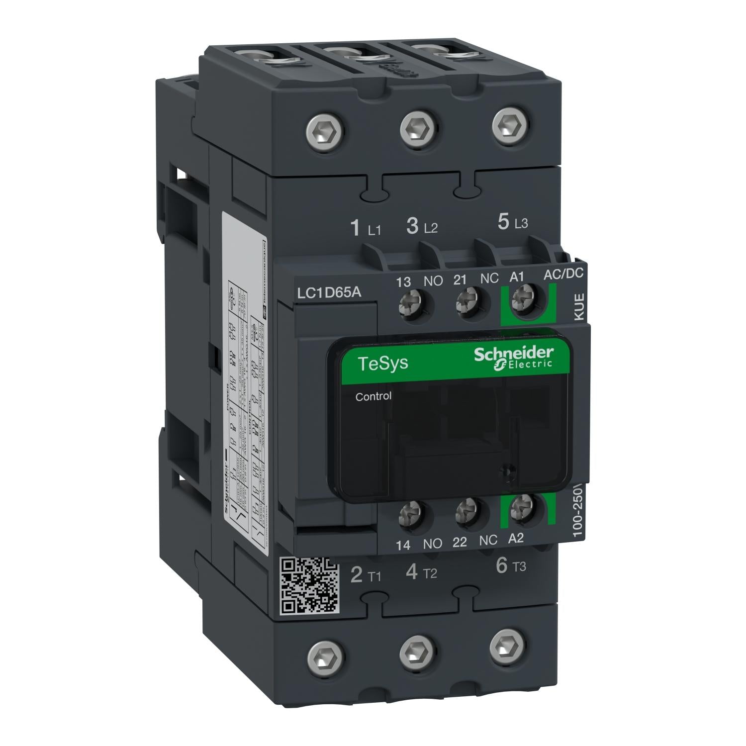 LC1D65AKUE-Contactor-TeSys-D-3P-AC-3-440V-65A-Bobina-100-250-VAC-VDC