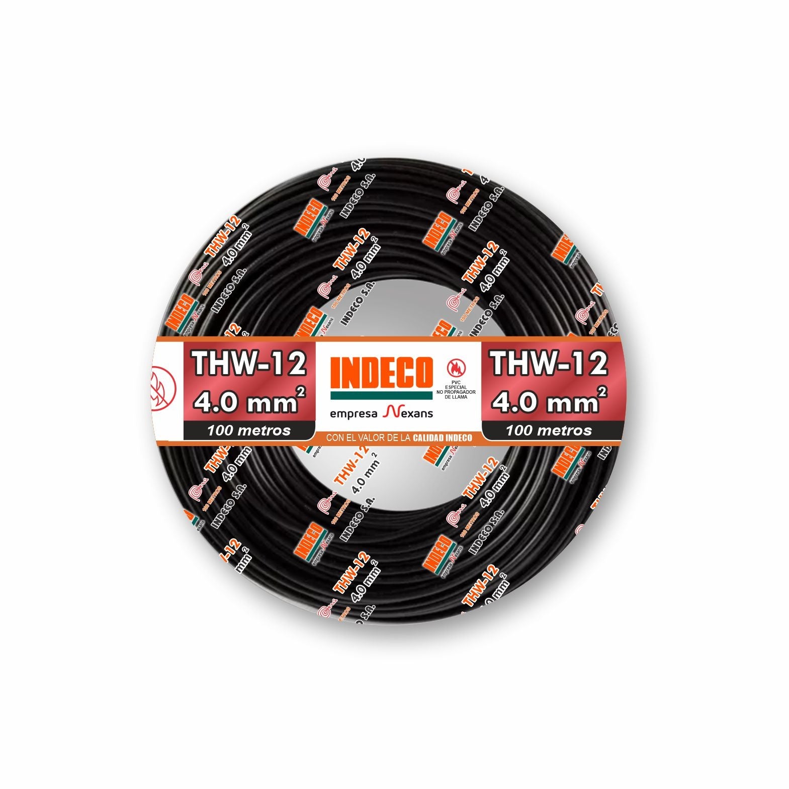 CABLE THW-90 12AWG 450/750 V. NEGRO + PLUS