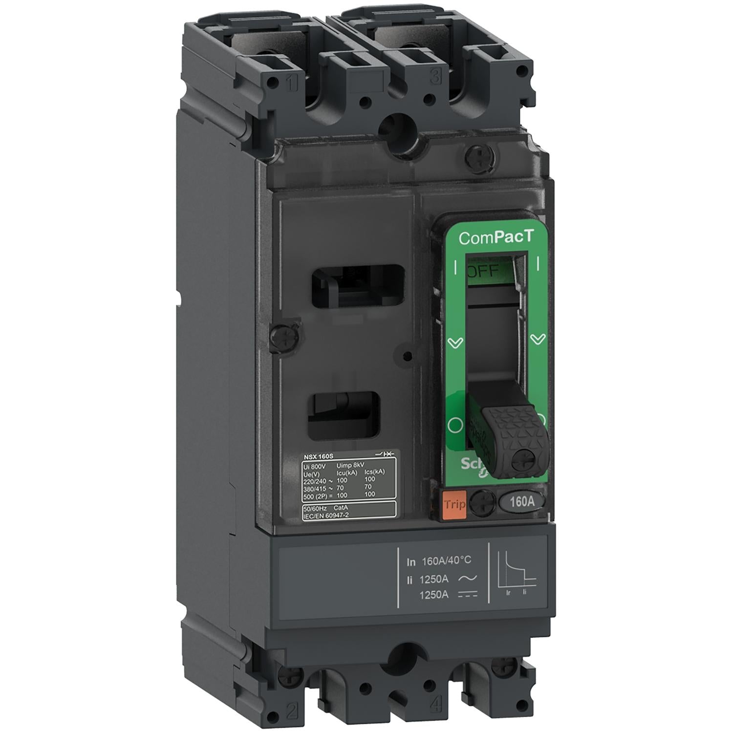 C10F2TM100-Interruptor-automático,-ComPacT-NSX100F-AC/DC,-18kA/415VAC,-2-polos