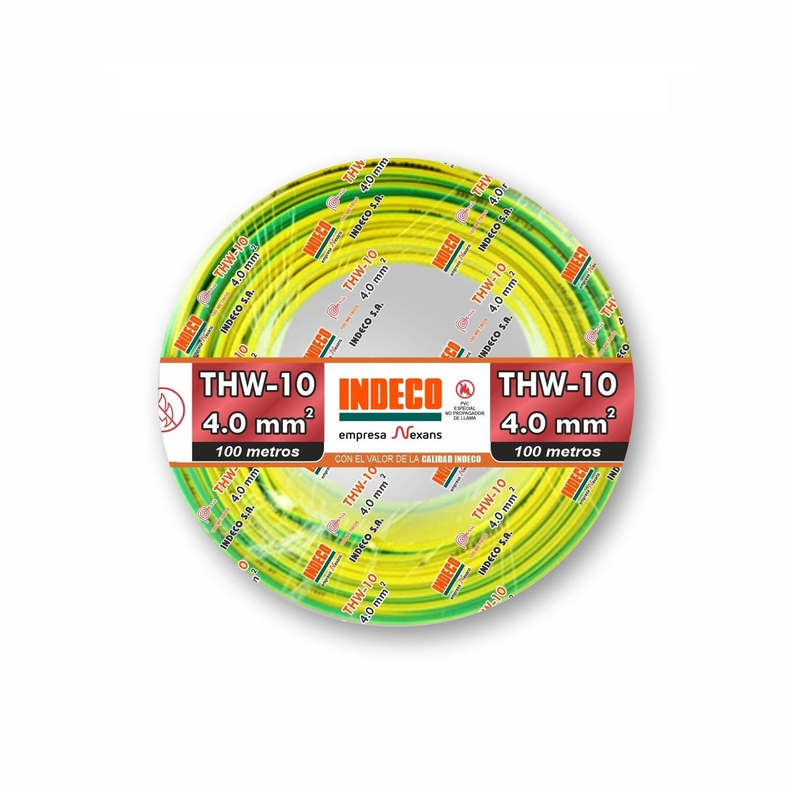 CABLE THW-90 10AWG 450/750 V. AMARILLO VERDE +PLUS