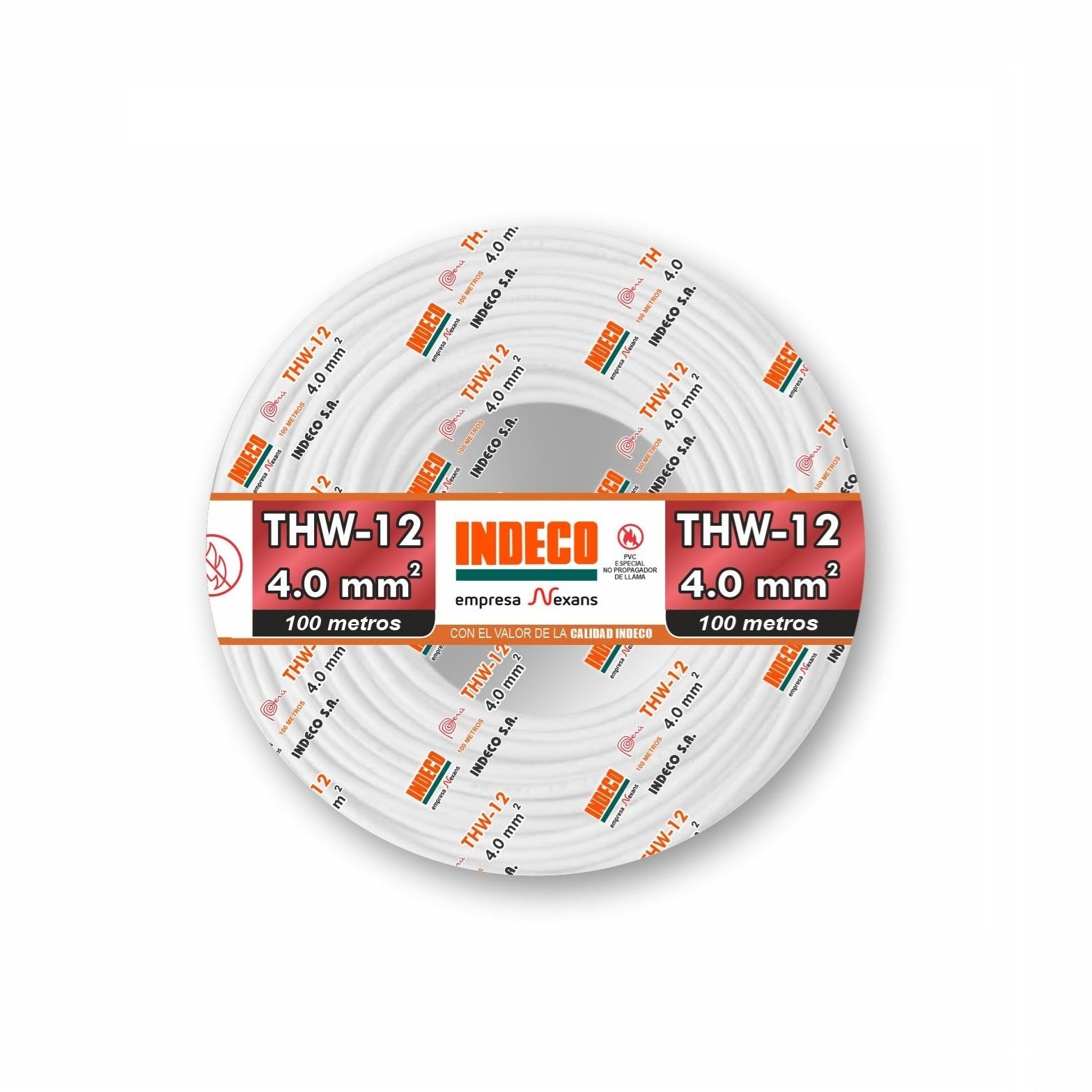 CABLE THW-90 12AWG 450/750 V. BLANCO +PLUS