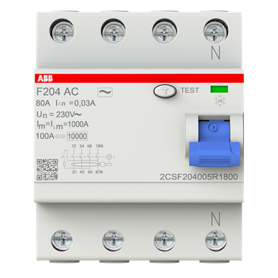 2CSF204005R1800-INTERRUPTOR-DIFERENCIAL-DIN-4x80A-30mA-230/400V-AC-F204-AC-80/0.03-IEC