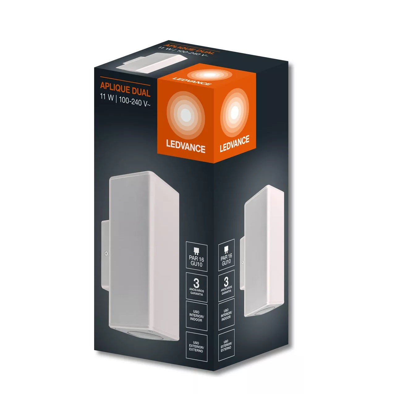 7014804-LEDVANCE-APLIQUE-DUAL-CYLINDER-IP54-SOCKET-GU10-BLANCO-NO-INCLUYE-LAMPARA