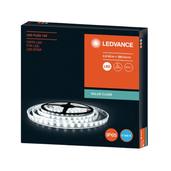 7014741-LEDVANCE-FITA-ECOFLEX-4.8W/865-12V-IP65-380LM/M-USO-EXTERIOR