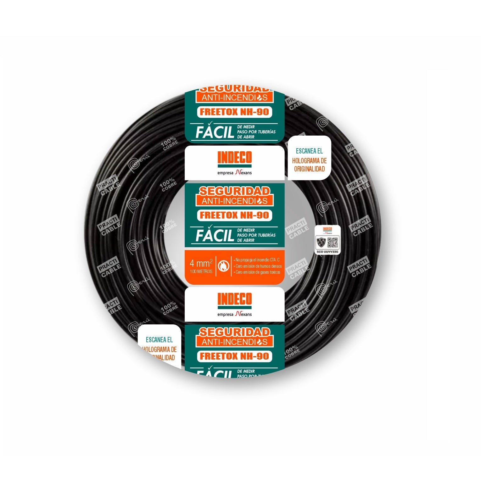 Cable NH-90 4mm2 750V Libre Halógeno Negro