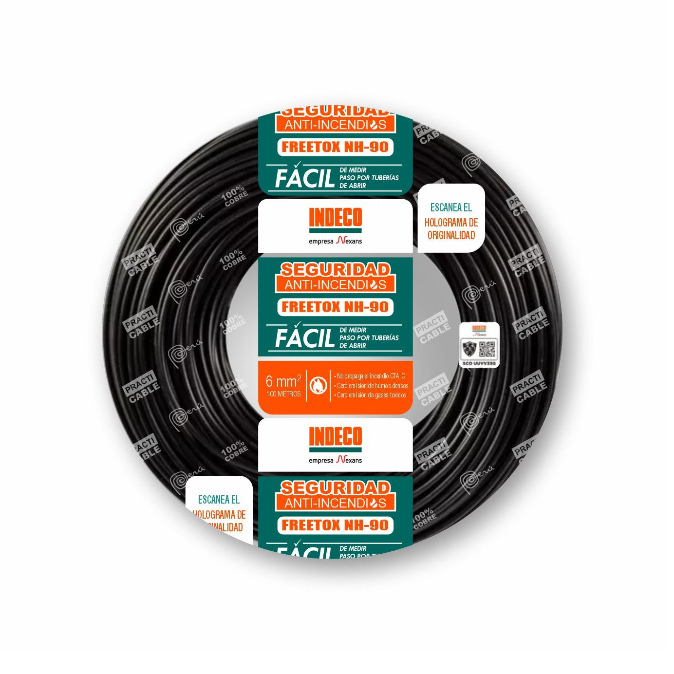 Cable NH-90 6mm2 750V Libre Halógeno Negro