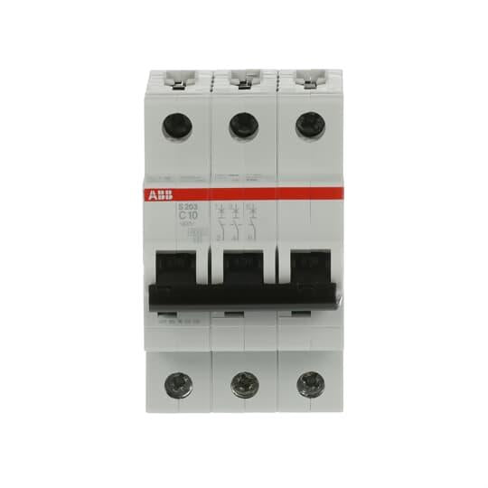 2CDS253001R0104-Interruptor-Termomagnético-S203-C10,-3-polos,-10-Amp.,-Curva-C,-Riel-DIN