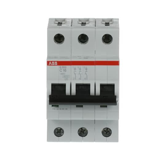 2CDS253001R0164-Interruptor-Termomagnético-S203-C16,-3-polos,-16-Amp.,-Curva-C,-Riel-DIN