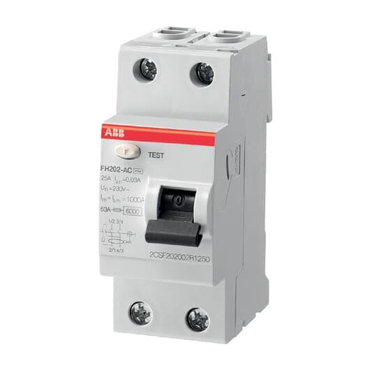 2CSF202066R1400-Interruptor-Diferencial-FH202-AC-40/0.03-60-Hz,-2-polos,-25-Amp.,-30mA,-corte-6kA