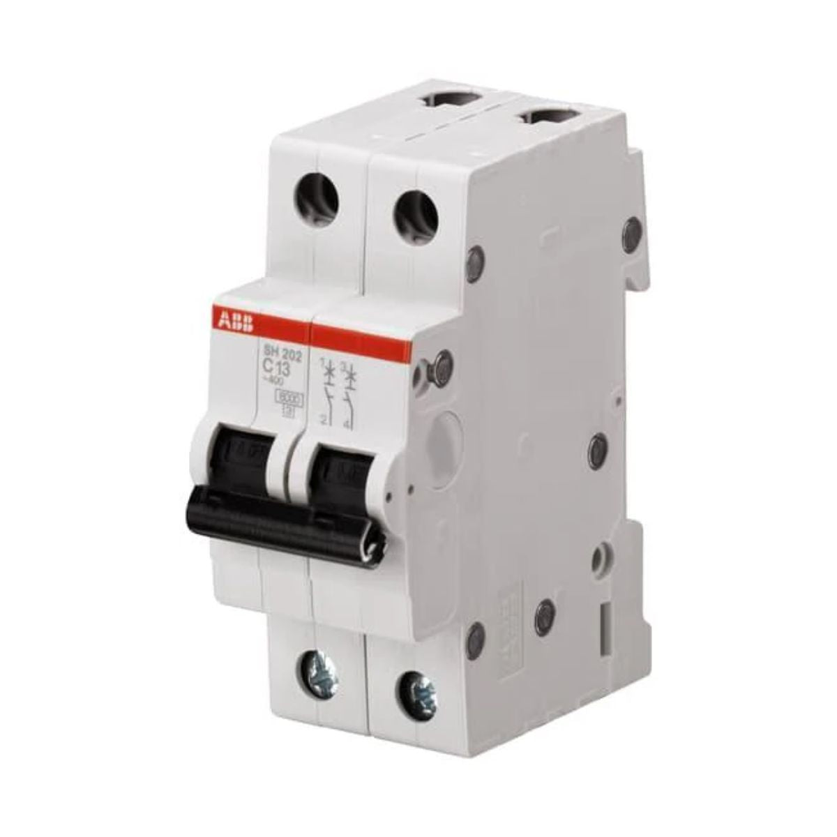 2CDS212001R0044 Interruptor Termomagnético Residencial SH202-C4, 2 polos, 4 Amp., Curva C, Riel DIN