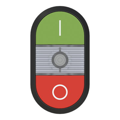 1SFA611131R1108-Actuador-para-pulsador-doble-modular-22mm,-verde/rojo,-MPD2-11C