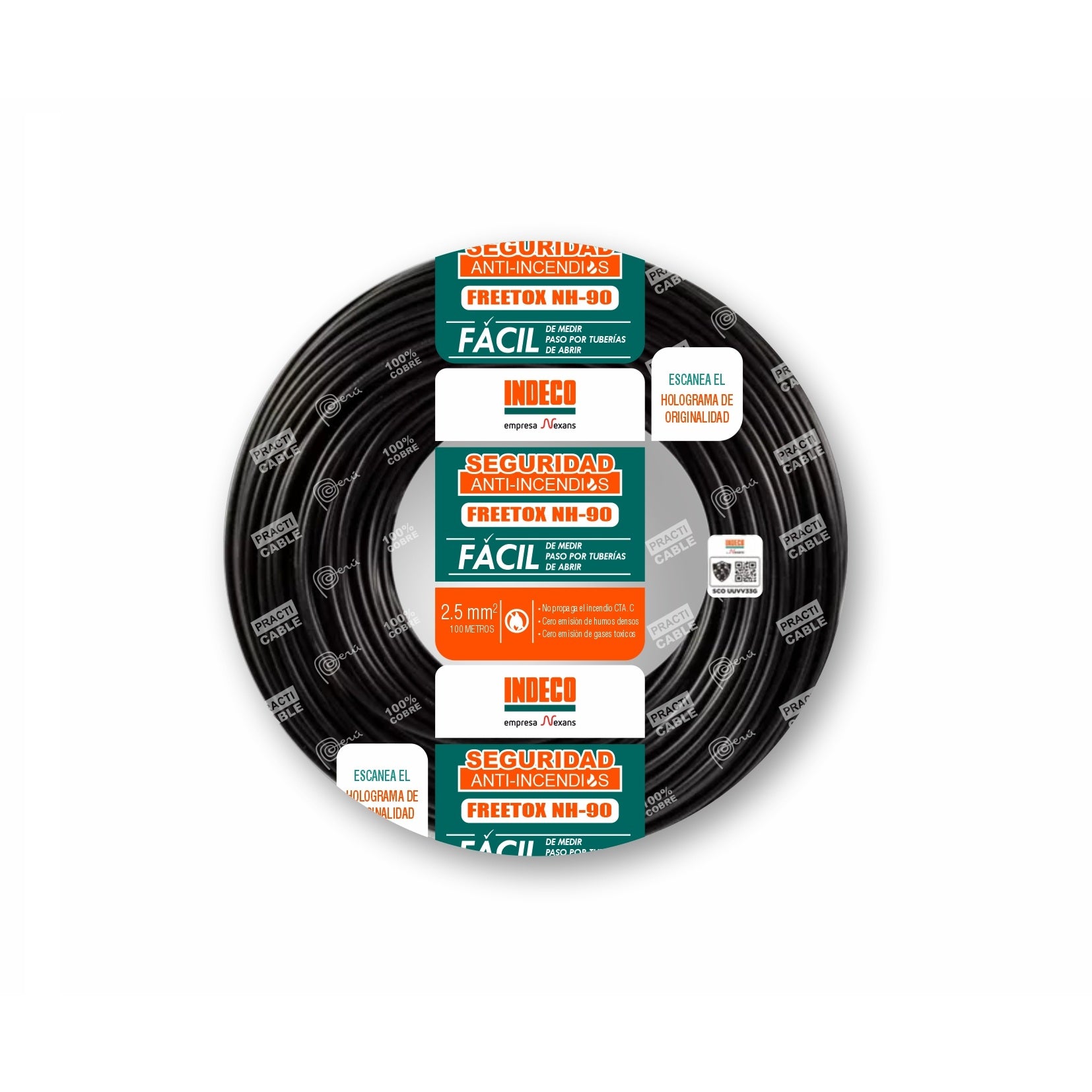 Cable NH-90 2.5mm2 750V Libre Halógeno Negro