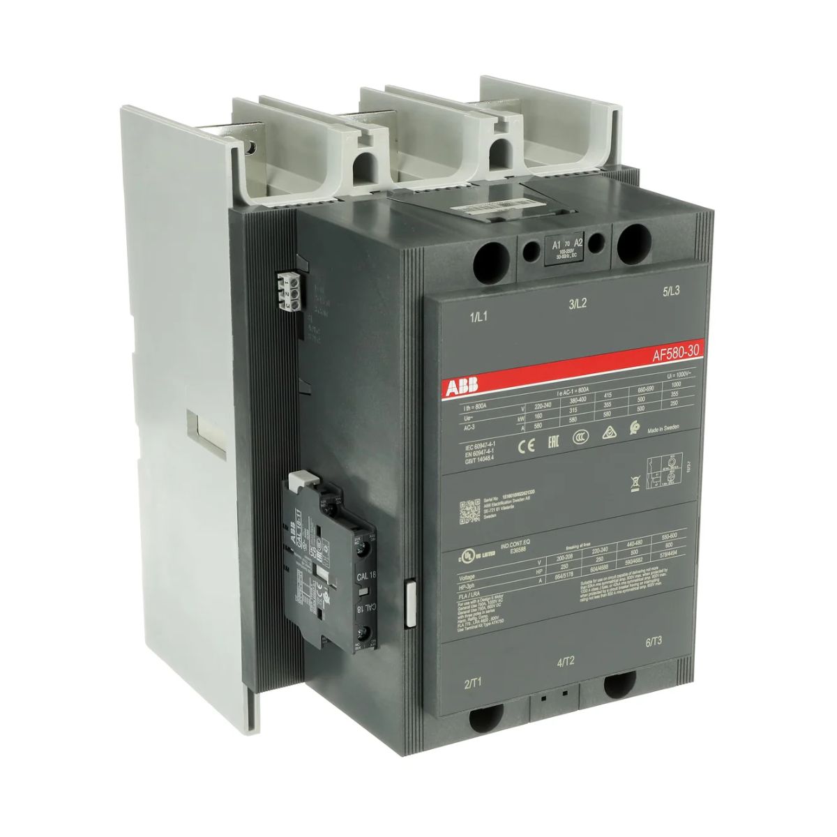 1SFL617001R7022 Contactor 580A 3P S/C 100-250VAC/DC