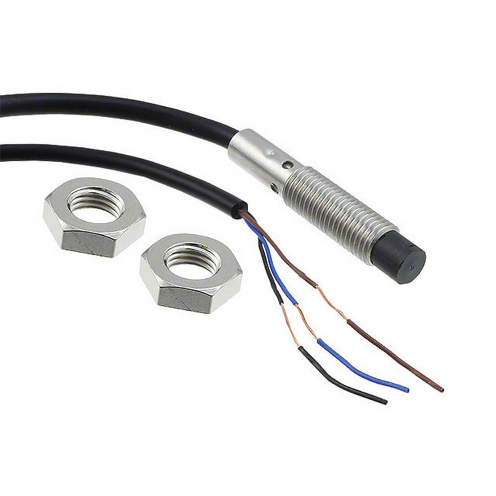 Sensor-Inductivo,-M8-inox-corto,-sin-blindaje,-4mm,-PNP,-NO,-con-cable-2m-E2B-S08KN04-WP-B1-2M