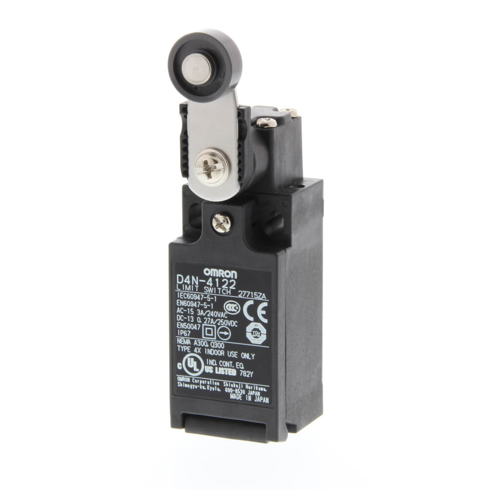 Sensor-Limit-Switch,-Plástico-1-conduit,-1NC/1NA-Brusca-Roldana-Metal-M20-D4N-4122