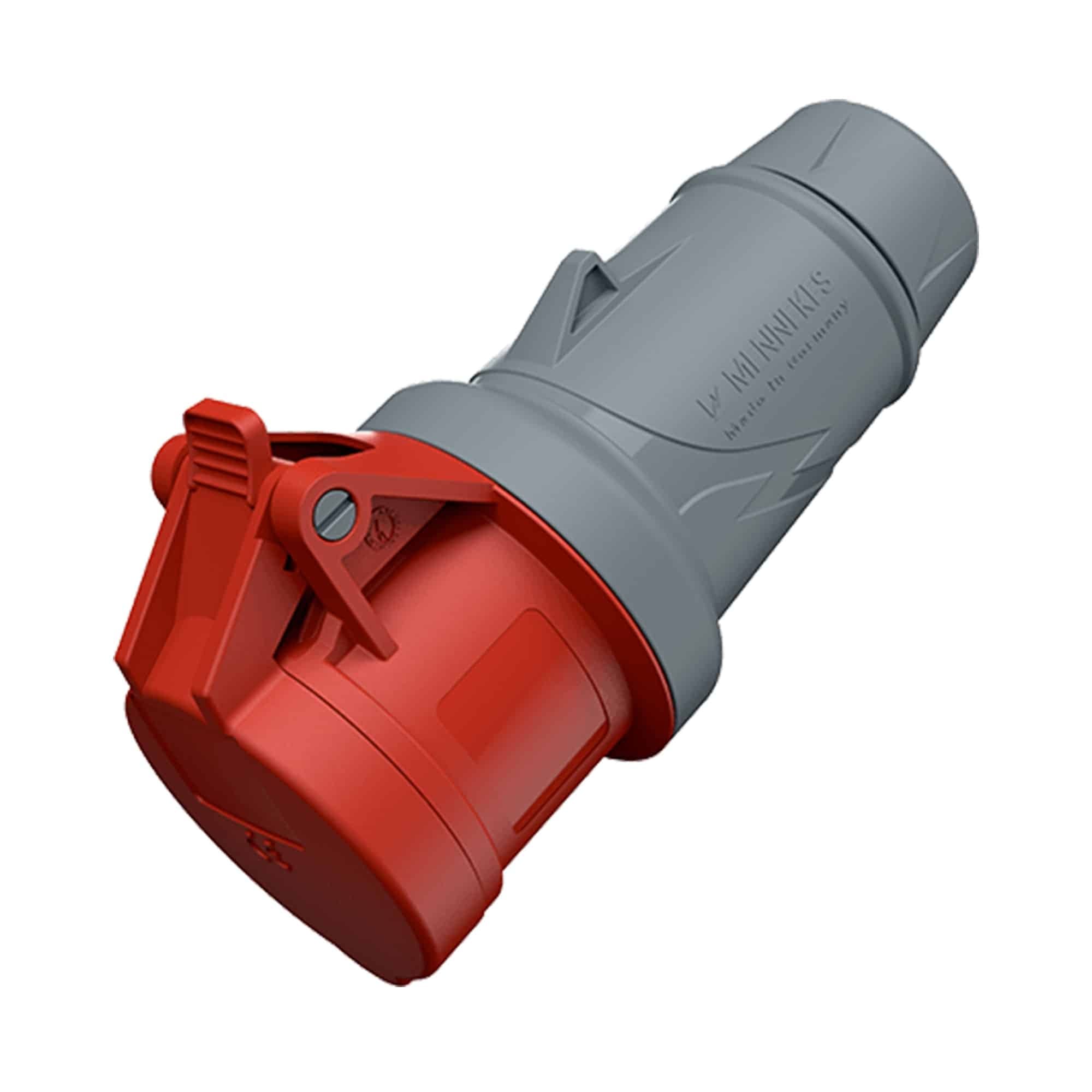 3415 Toma Aérea Industrial 32A 3P+T 415V Roja 6H IP44 PowerTOP Plus Mennekes
