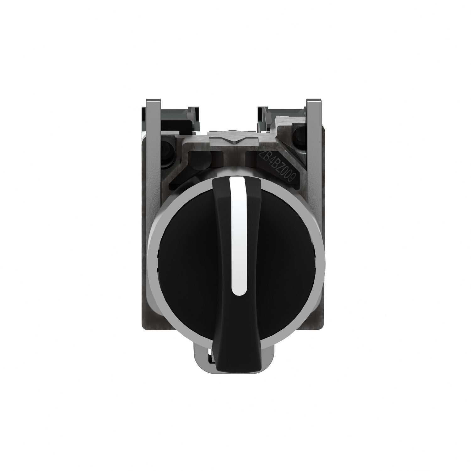 XB4BD33 Selector metalico, 3 posiciones, Ø 22mm, negro, 2NA Schneider