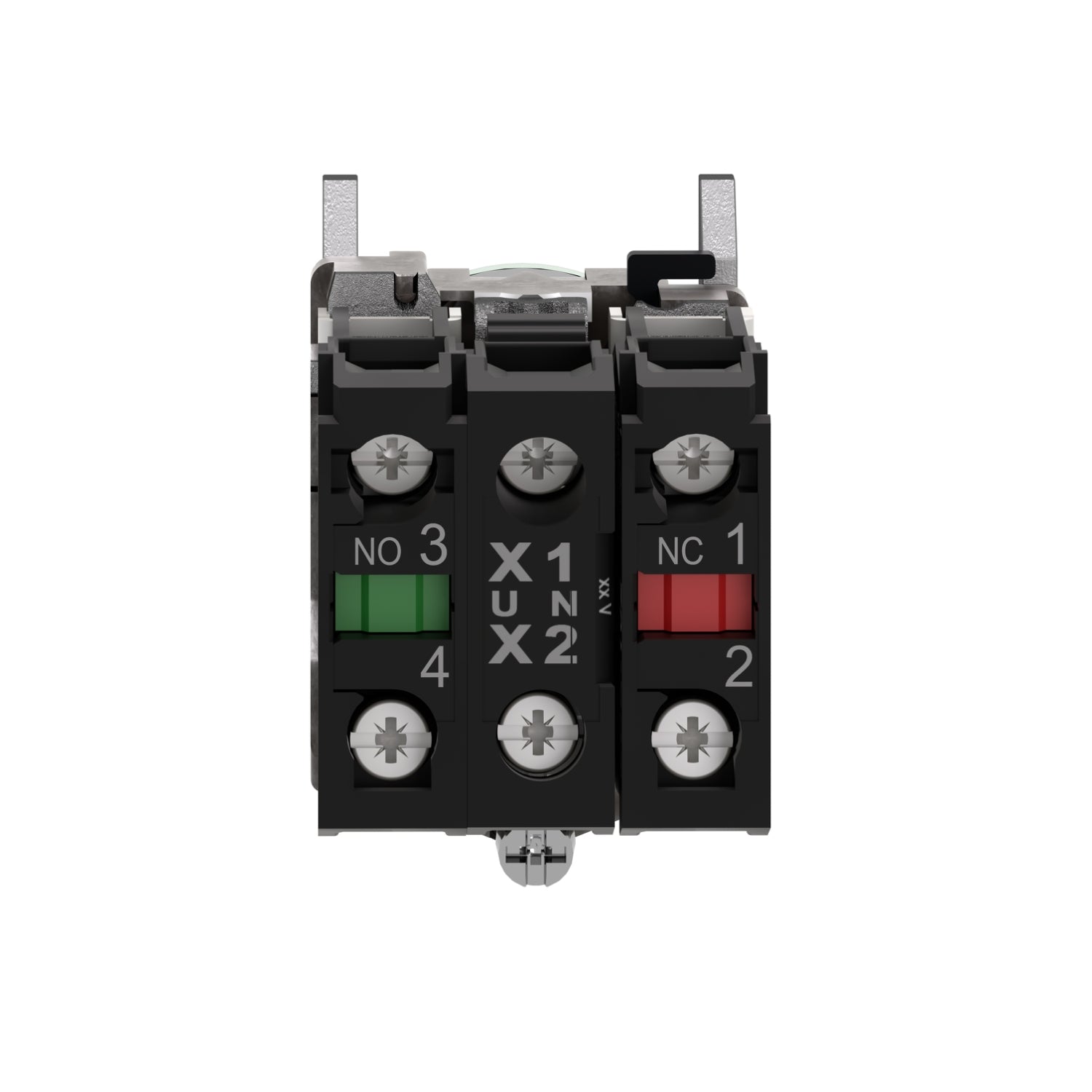 XB4BW33M5 Pulsador luminoso, metalico, Ø 22mm, verde, retorno por resorte, 230..240V CA, 1NA + 1NC Schneider