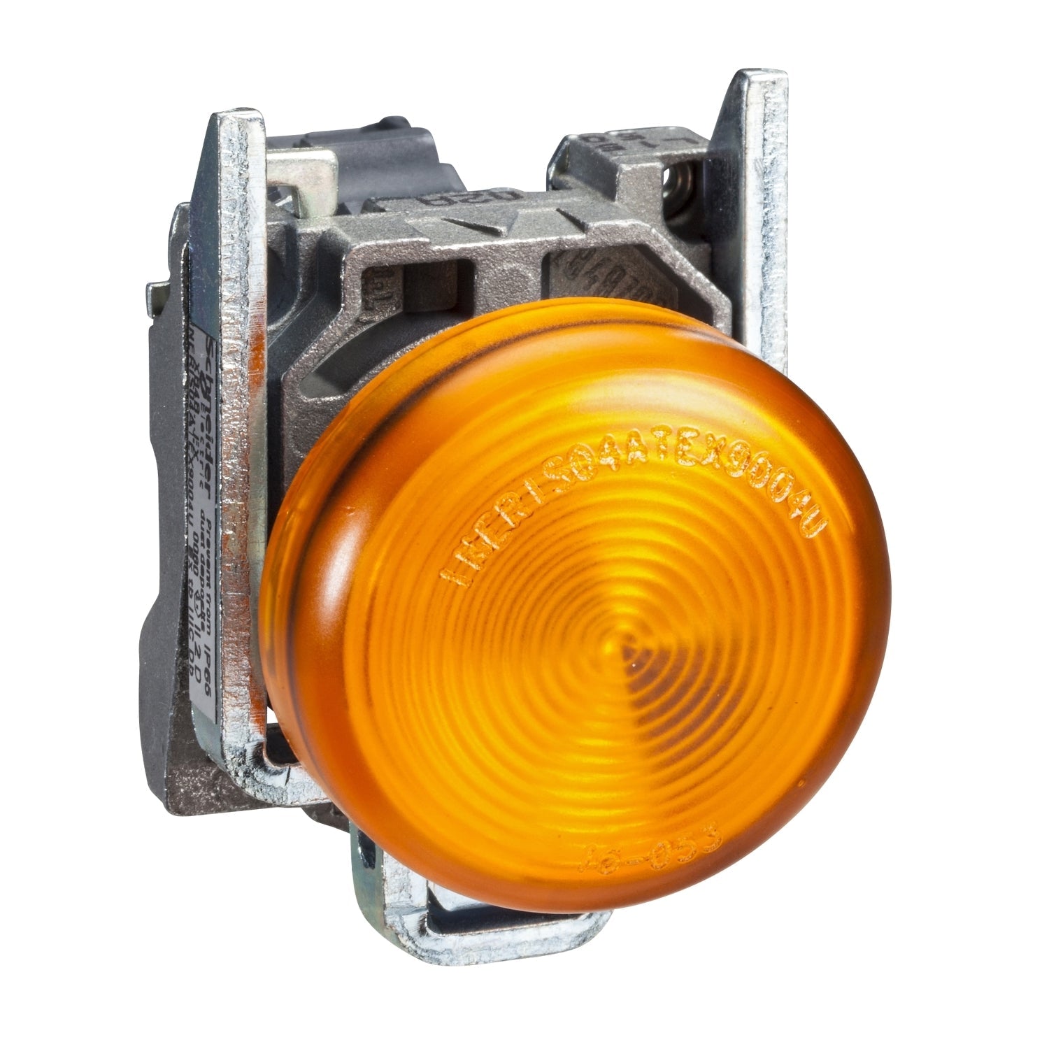 XB4BV65-Luz-piloto-XB4,-22mm,-metalica,-naranja,-lente-simple-con-bombilla-BA9s,-<=-250-V