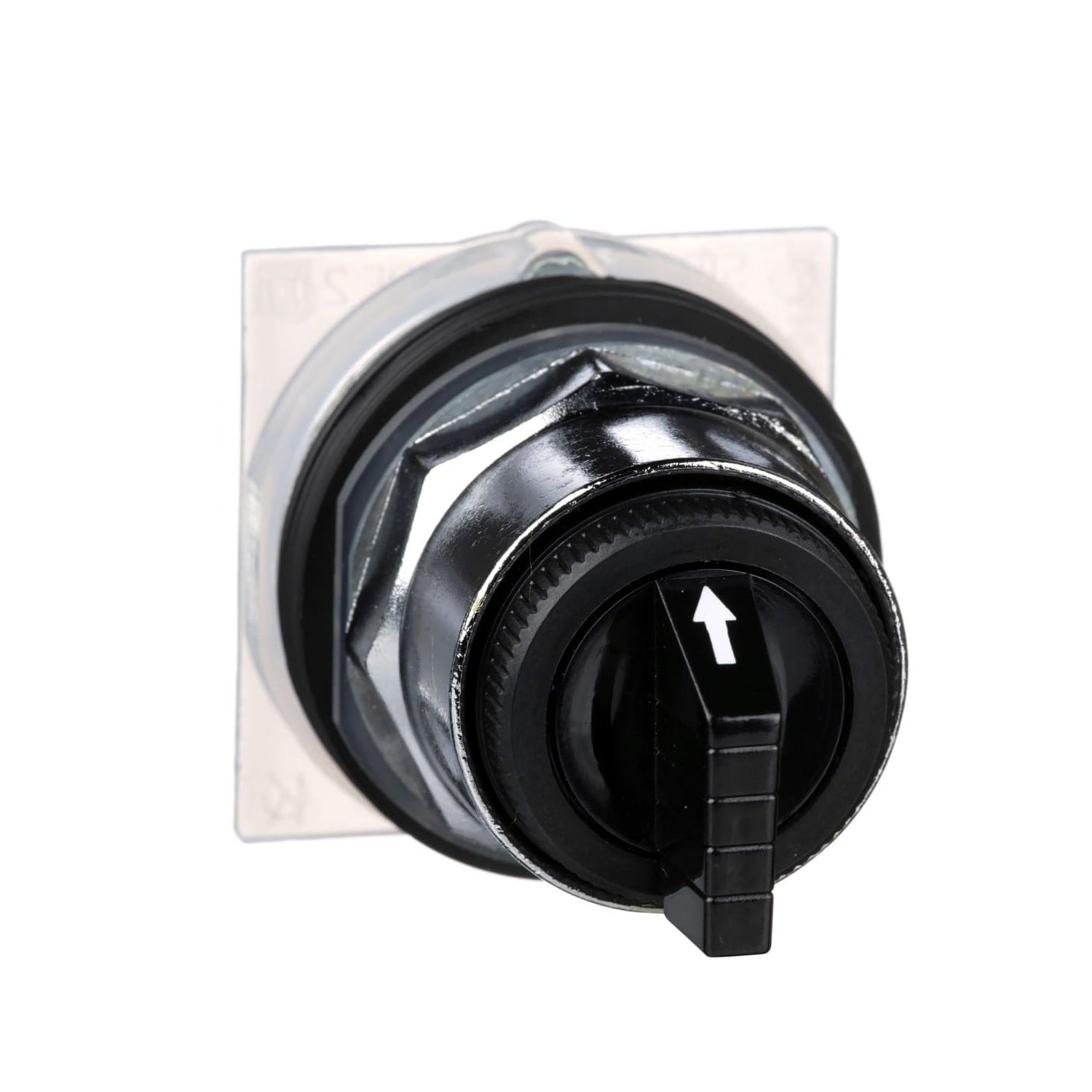 9001KS53B Selector negro 30mm 3 posiciones con retorno