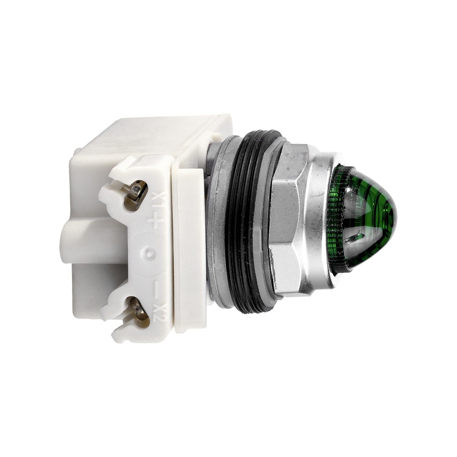 9001KP38LGG9-Luz-Piloto,-metalico,-Ø-30mm,-verde-LED-integrado,-120-V