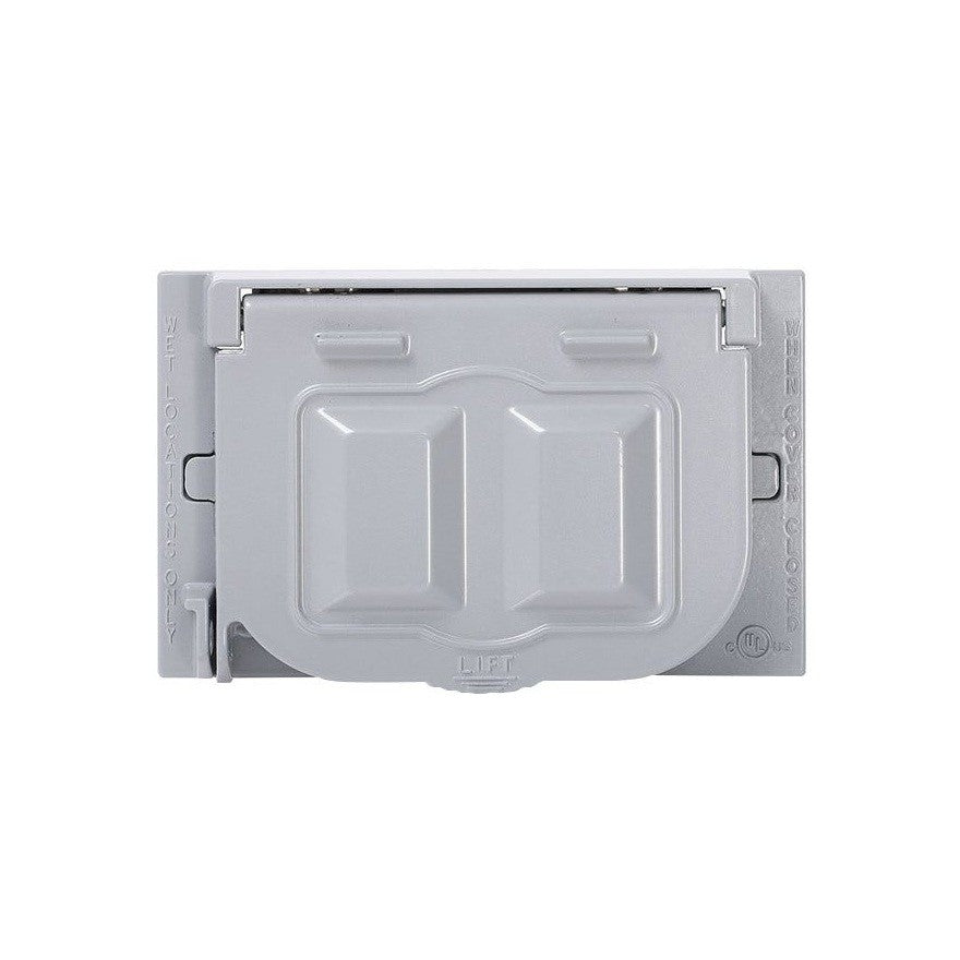 WM1H-GY-PLACA-LEVITON-SIMPLE-HERMETICA-DECORA-HORIZONTAL-ACERO