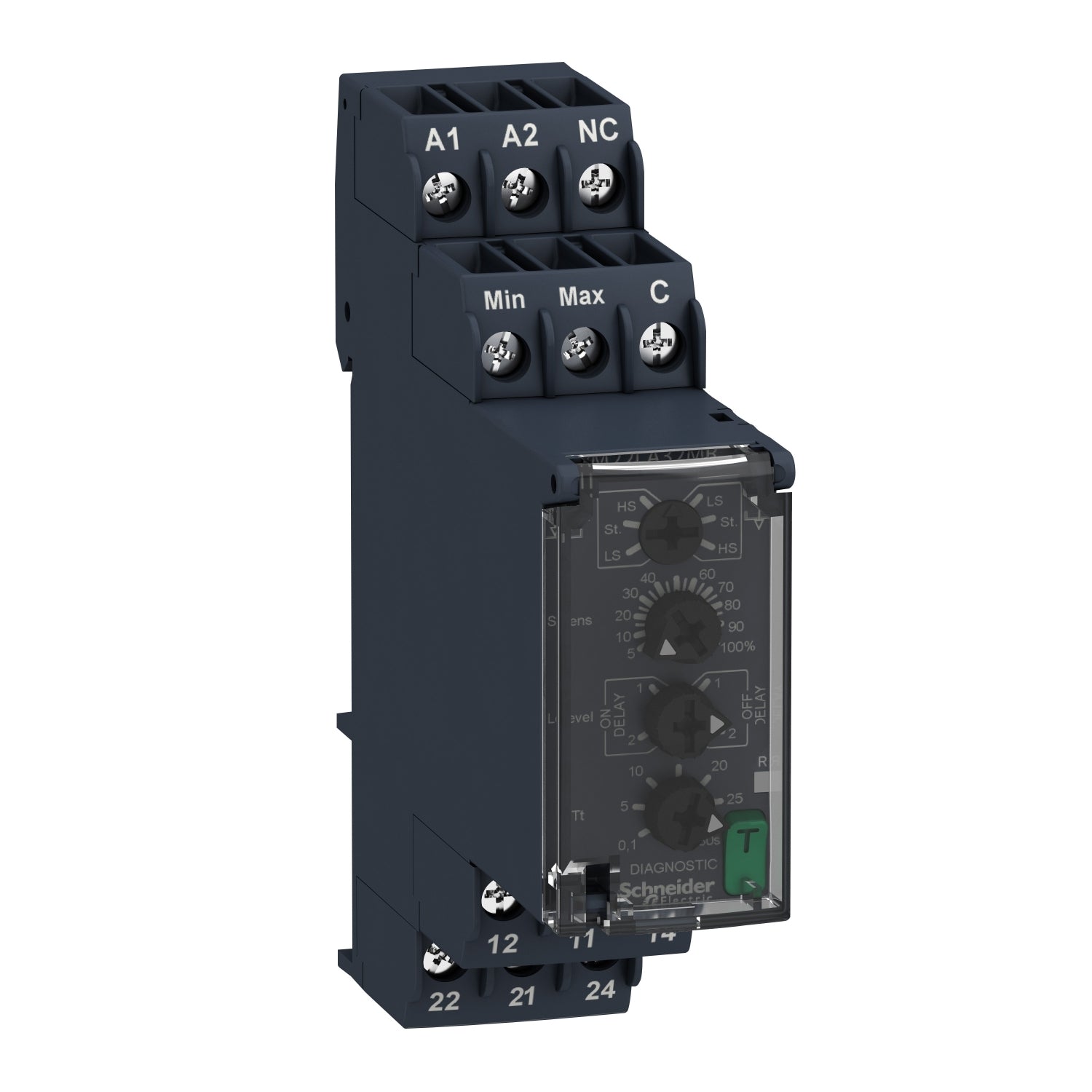 RM22LA32MR-Harmony,-Relé-de-control-de-nivel-de-líquido-modular,-8-A,-2-CO,-24…240-V-AC/DC