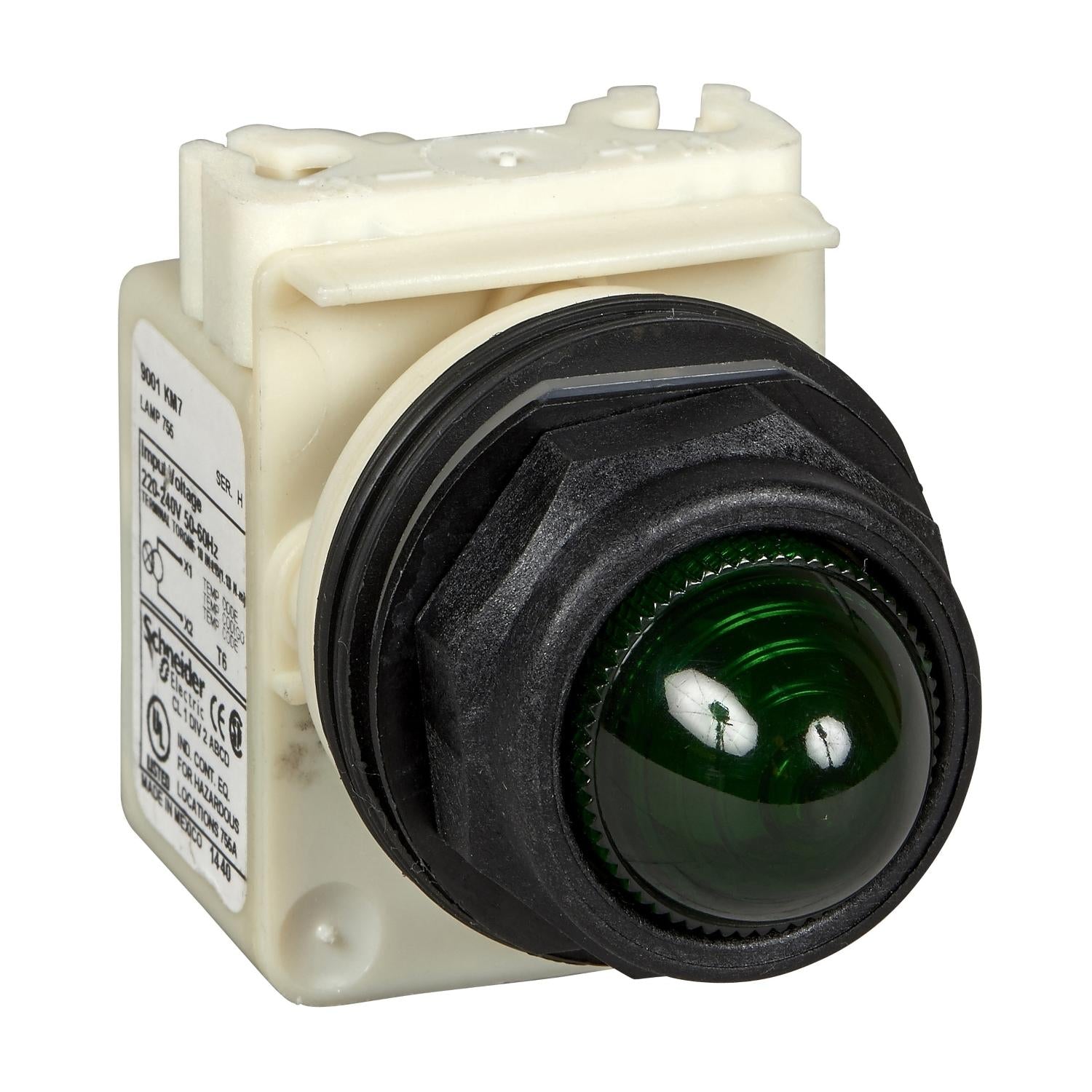 9001SKP7G9-Piloto-luminoso-ø30-verde-lámpara-ba-9-s-230-v