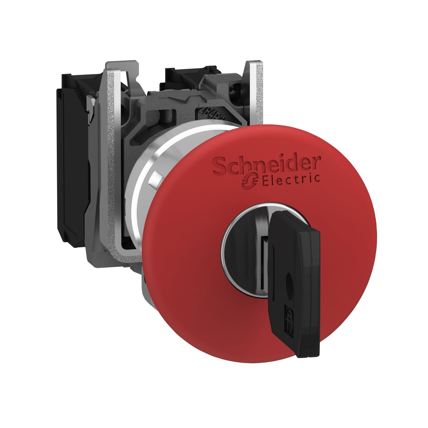 XB4BS9442-Paro-de-emergencia-40-mm-con-base-metalica-desenclavamiento-por-llave-NC
