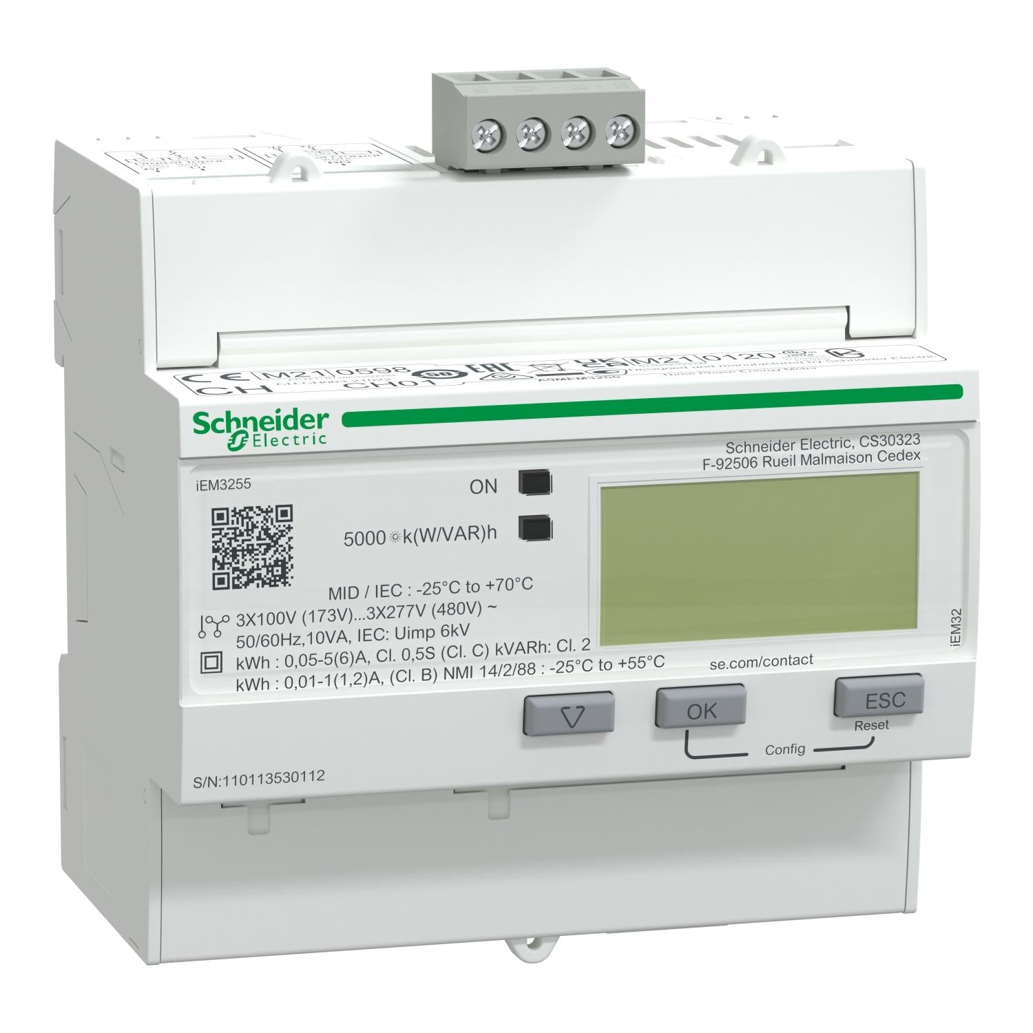 A9MEM3255-Contador-trifásico-kWh-TC-Modbus-I/O