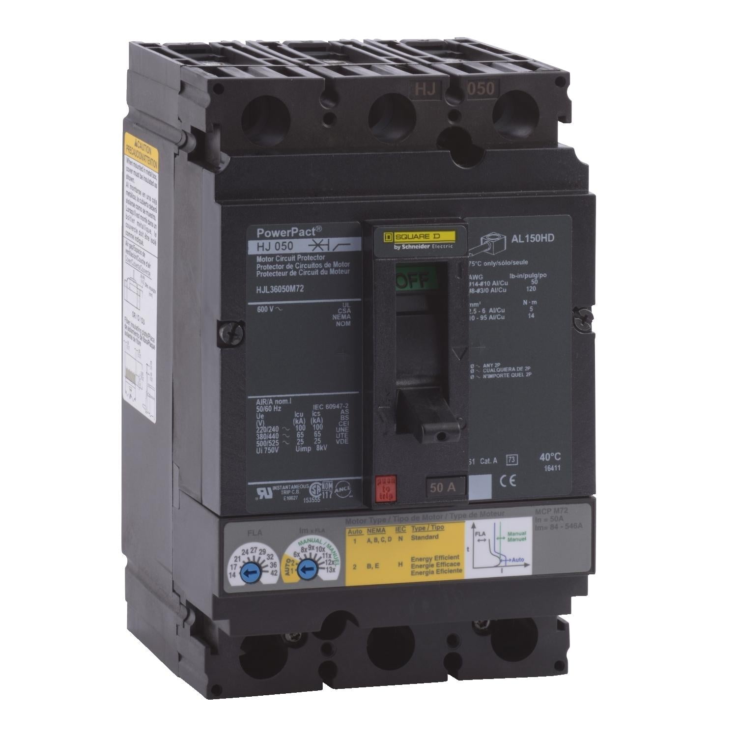 HJL36050M72-Interruptor-para-protección-de-motor,-PowerPacT-H,-unit-mount,-50A,-3P,-25-kA,-600-VAC