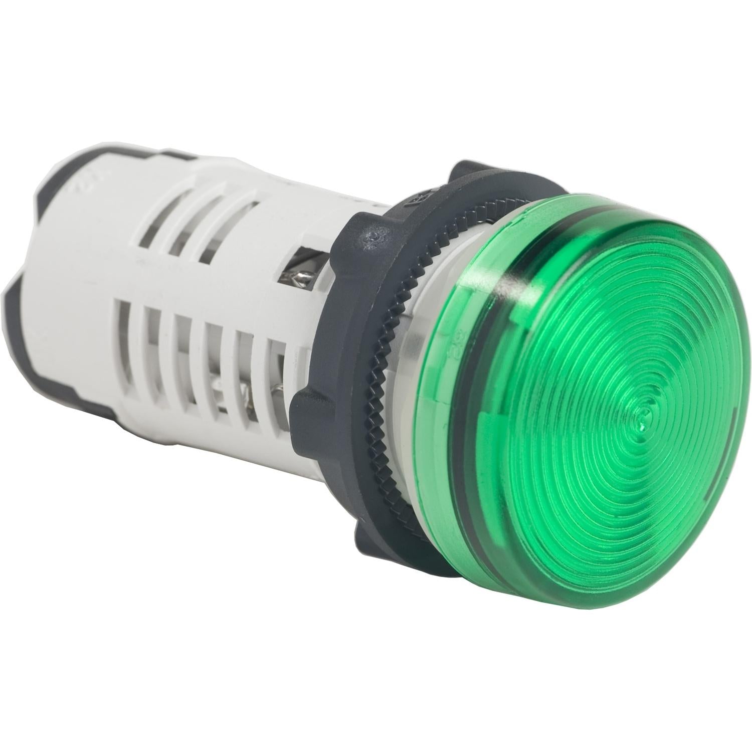 XB7EV03GP-Luz-piloto-redonda-verde-Ø-22mm,-terminal-de-abrazadera-de-tornillo,-LED-incorporado,-120-V